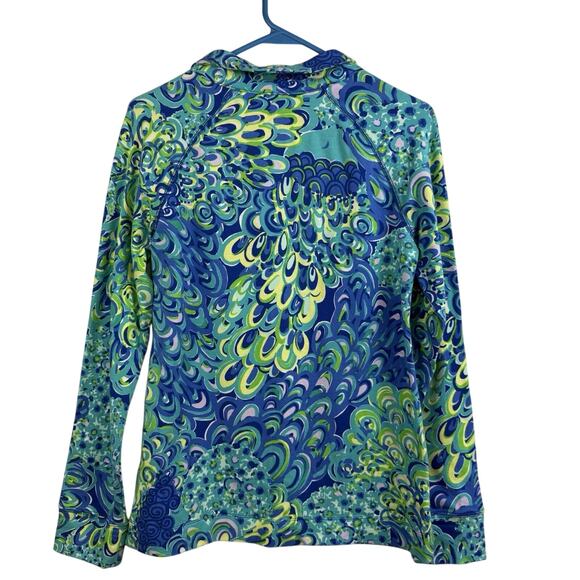 Lilly Pulitzer Skipper Popover Zip Jacket Sea Blue Lilly's Lagoon UPF 50+ Beach - Picture 6 of 12